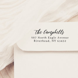 Carimbo Auto Entintado Nome da caligrafia e endereço clássico