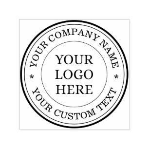 Carimbo Auto Entintado Nome da empresa de logotipo profissional