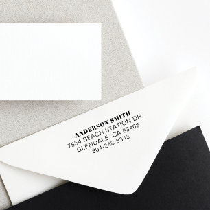 Carimbo Auto Entintado Nome da empresa e endereço de devolução comercial