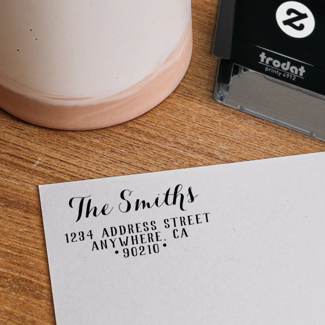 Carimbo Auto Entintado Nome da família Autoimpressão Endereço de retorno  (Criador carregado)