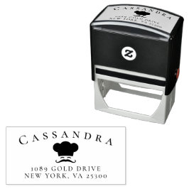 Carimbo Auto Entintado nome da família chef Endereço de devolução