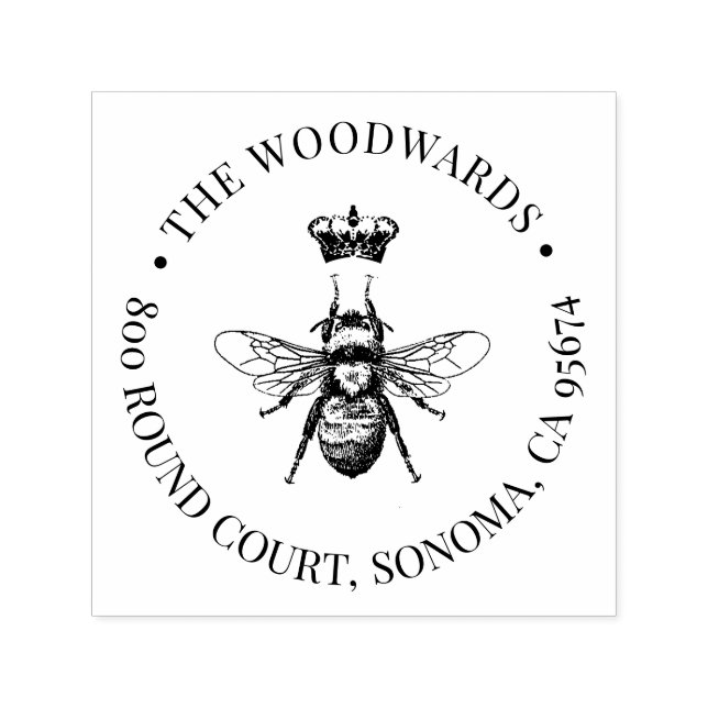 Carimbo Auto Entintado Nome da Família de Bebês Endereço de devolução (Design)