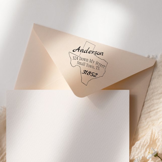 Carimbo Auto Entintado Nome da Família de Script do Texas (Criador carregado)