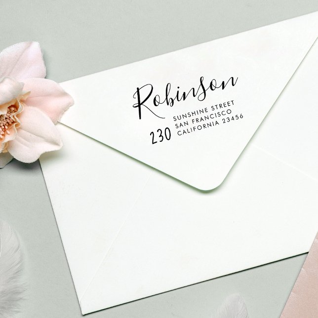 Carimbo Auto Entintado Nome da Família de Script Manuscrito de Cubo Ender (Criador carregado)