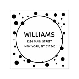 Carimbo Auto Entintado Nome da família do endereço de retorno minimalista