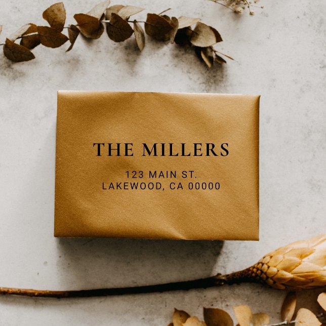 Carimbo Auto Entintado Nome da Família Elegante (Criador carregado)