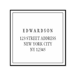 Carimbo Auto Entintado Nome da família elegante moderna