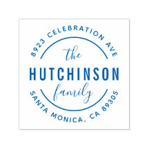 Nome da Família em Negrito Personalizado Endereço