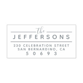 Carimbo Auto Entintado Nome da família em negrito Tipografia Endereço de 