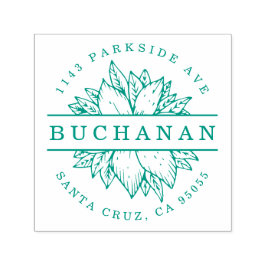 Carimbo Auto Entintado Nome da família Endereço de devolução circular Bot