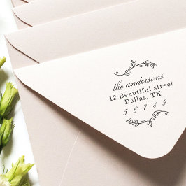 Carimbo Auto Entintado Nome da família Endereço de retorno