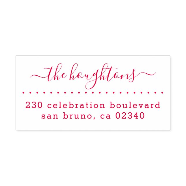 Carimbo Auto Entintado Nome da Família Manuscrito Cujo Nome Moderno Ender (Design)