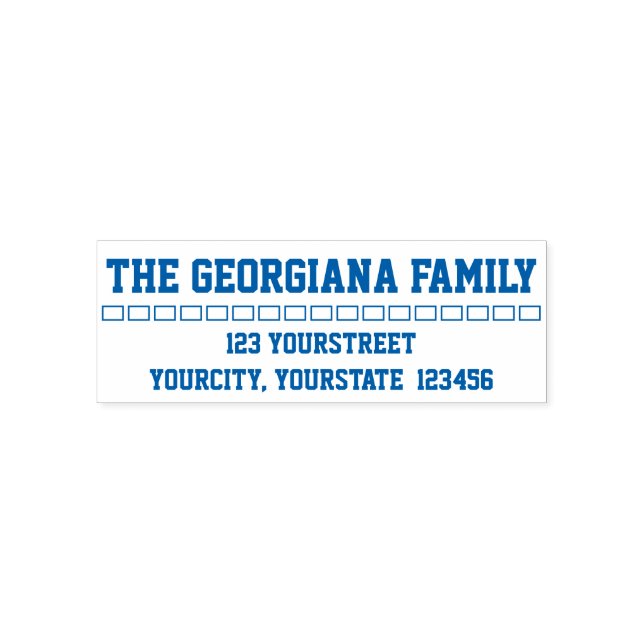 Carimbo Auto Entintado Nome da Família Personalizada Básico + Endereço (Design)