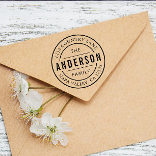 Carimbo Auto Entintado Nome da Família Personalizada   Crie Seu Próprio E