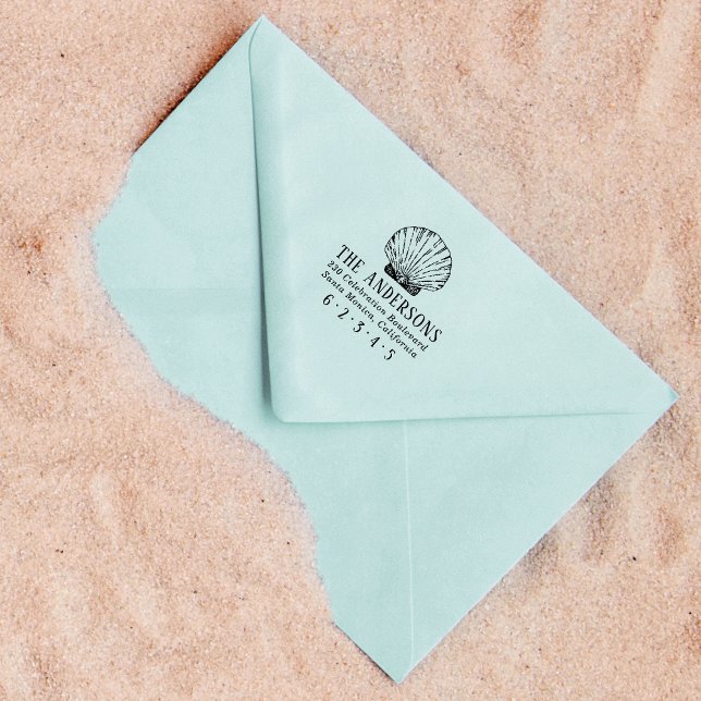 Carimbo Auto Entintado Nome da família personalizada do Shell náutico e e (Criador carregado)