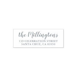 Carimbo Auto Entintado Nome da família personalizada e endereço de devolu