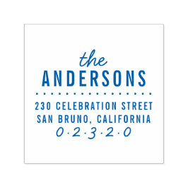 Carimbo Auto Entintado Nome da família personalizada e endereço de retorn