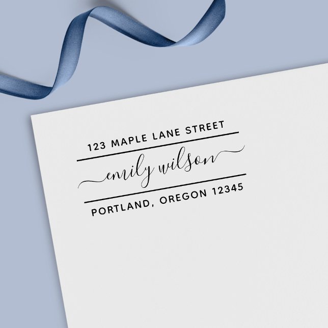 Carimbo Auto Entintado Nome da Fonte Caligráfica Endereço de Remetente 2  (Criador carregado)