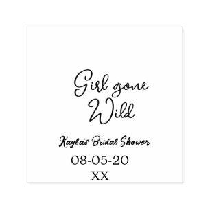 Carimbo Auto Entintado Nome data do chá de noiva girl gone wild simples m