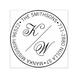 Carimbo Auto Entintado Nome de Clássica Moderno Endereço de Retorno Casam