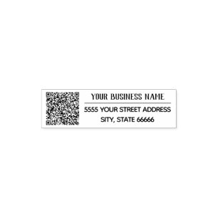 Carimbo Auto Entintado Nome de Código QR Personalizado Texto Personalizad