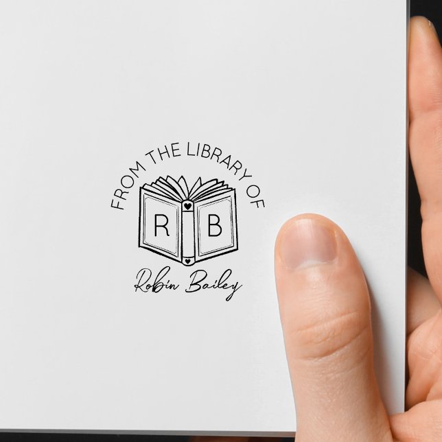 Carimbo Auto Entintado Nome de Cubo e Iniciais Biblioteca Pessoal - Paine (Criador carregado)