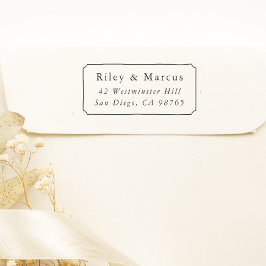 Carimbo Auto Entintado Nome de Frame e Casais Desenhados Manuscritos Ende