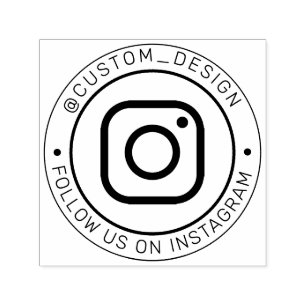 Carimbo Auto Entintado Nome de Usuário do Instagram Personalizado Siga-