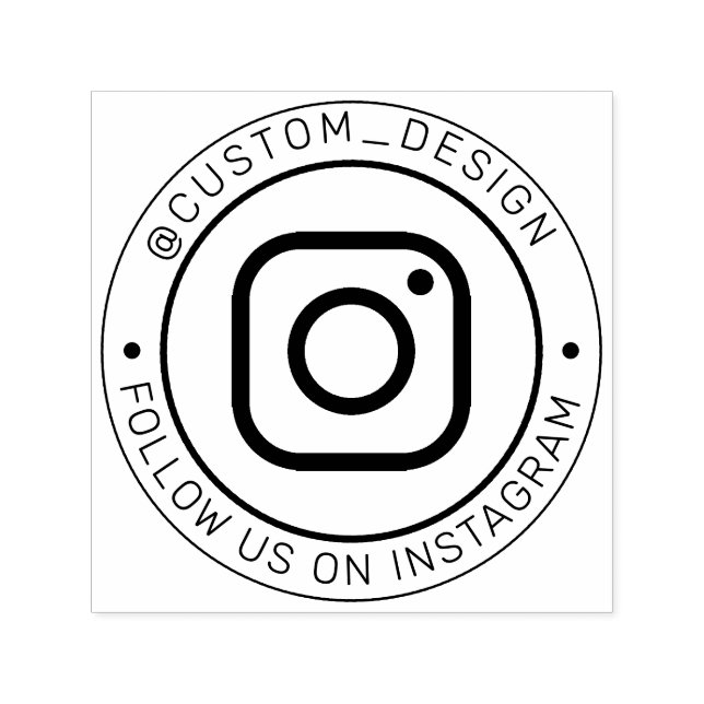 Carimbo Auto Entintado Nome de Usuário do Instagram Personalizado | Siga- (Design)
