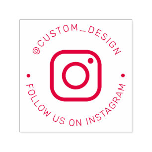 Carimbo Auto Entintado Nome de Usuário do Instagram Personalizado Siga-