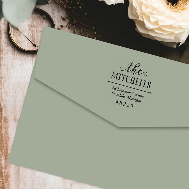 Carimbo Auto Entintado Nome digno de nota Endereço de retorno legante (Criador carregado)