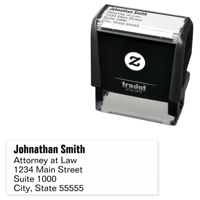 Carimbo Auto Entintado Nome do Advogado Cargo Cargo Direito Cargo Endereç (In Situ)