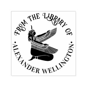 Carimbo Auto Entintado Nome do Livro da Biblioteca da Deusa Egípcia Maat 