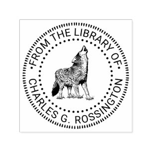 Carimbo Auto Entintado Nome do Livro da Biblioteca de Desenhos Antigos do