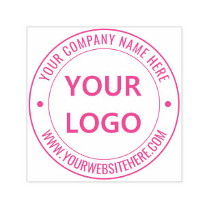 Carimbo Auto Entintado Nome do logotipo comercial Sítio Web Round Autoimp