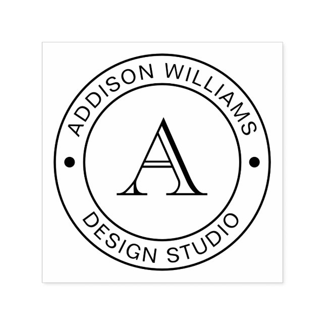 Carimbo Auto Entintado Nome do Monograma Empreendedor Profissional (Design)