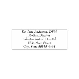 Carimbo Auto Entintado Nome do Veterinário (Itálico Negrito) Cargo Endere