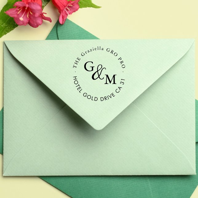 Carimbo Auto Entintado Nome e apelido Endereço de devolução personalizado (Criador carregado)