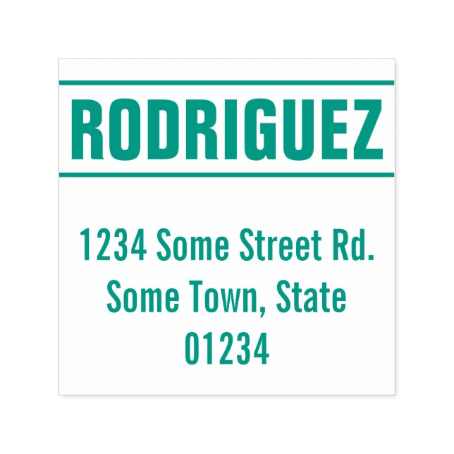 Carimbo Auto Entintado Nome e endereço da família básica e simples (Design)