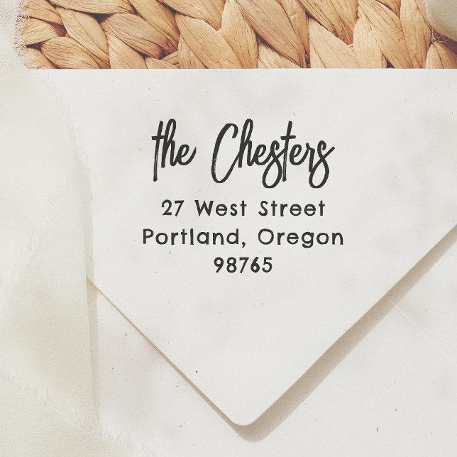 Carimbo Auto Entintado Nome e endereço da família em branco (Criador carregado)