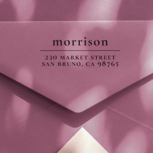 Carimbo Auto Entintado Nome e endereço de devolução da família Bold Minús