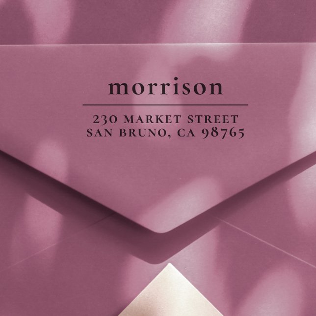 Carimbo Auto Entintado Nome e endereço de devolução da família Bold Minús (Rubber Stamp Mock-up)