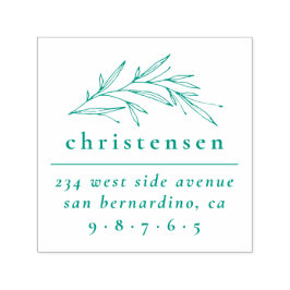 Carimbo Auto Entintado Nome e endereço de devolução da família botânica e