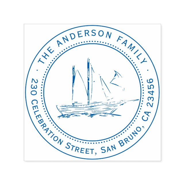 Carimbo Auto Entintado Nome e endereço de devolução da família Elegant Sa (Design)