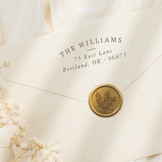 Carimbo Auto Entintado Nome e endereço de devolução da família simples (Stamp Mock-up)