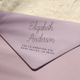 Carimbo Auto Entintado Nome e endereço de devolução da letra do script