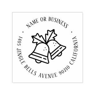 Carimbo Auto Entintado Nome e endereço de devolução do correio natalino d