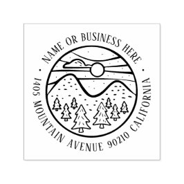 Carimbo Auto Entintado Nome e endereço de devolução do logotipo Vintage M