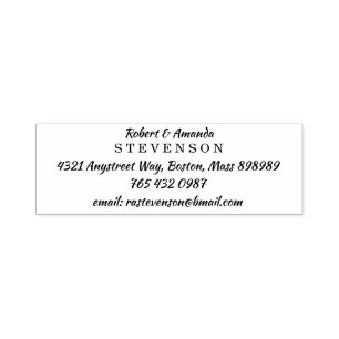 Carimbo Auto Entintado Nome e endereço dos casais Novos casamentos