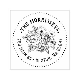 Carimbo Auto Entintado Nome e endereço exclusivos da família